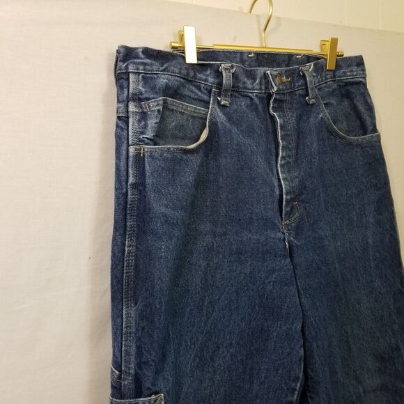 BULWARK FR Mens Blue Denim Fire Flame Resistant  Work Jeans Size 34 X 35 PEJ8DW5 - Picture 7 of 16